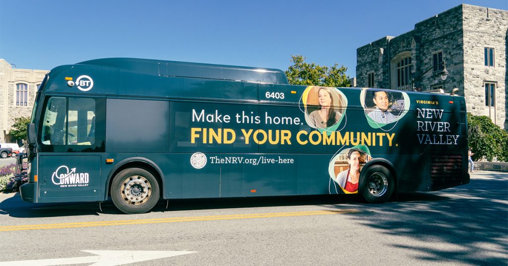 BT Bus Promoting the NRV Makes Its Premiere