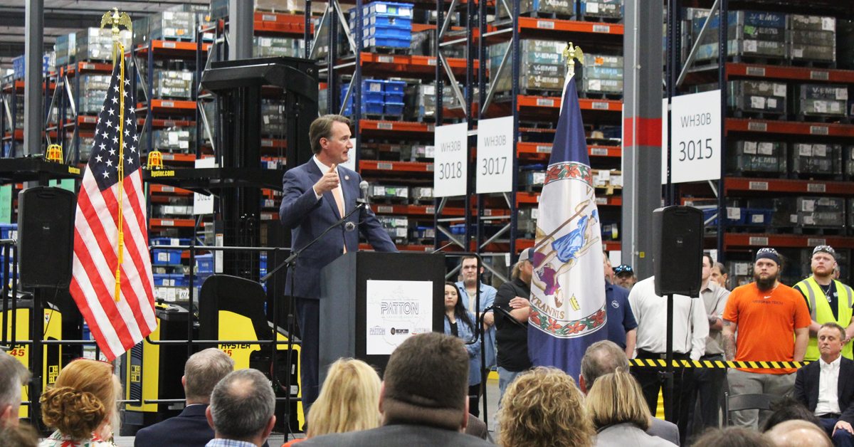 Patton Logistics Annoucement Governor Youngkin