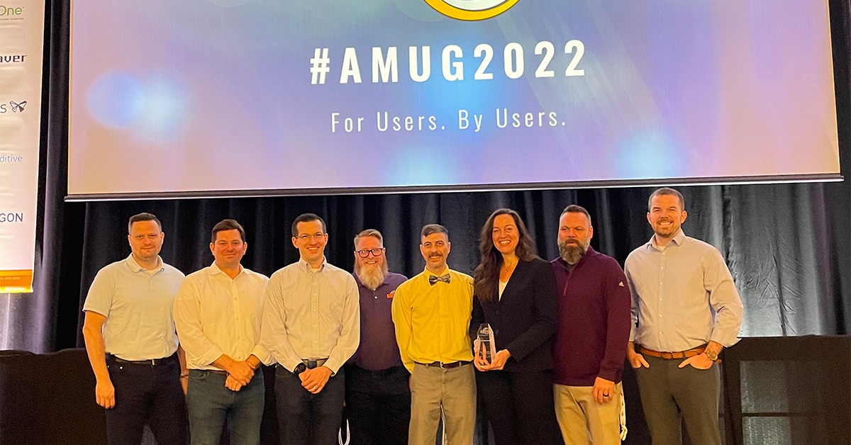 Image 2 AMUG 2022 Nanci Hardwick with Army and Siemens Reps